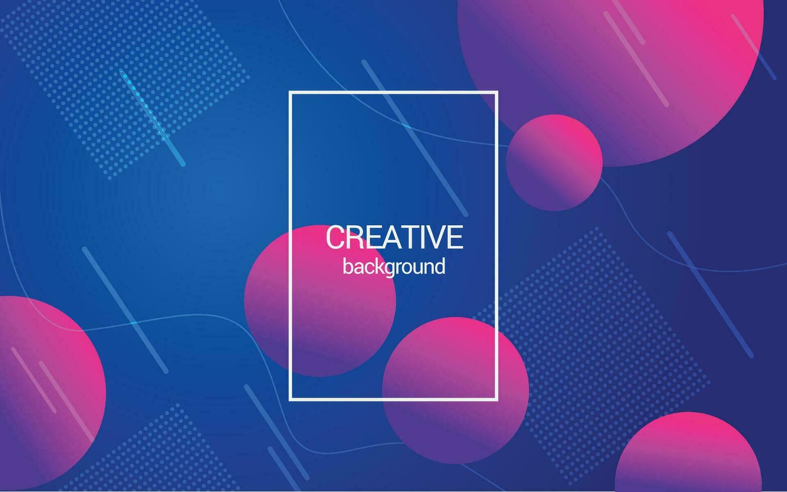 Abstract background with geometric, modern bright colorful gradient. Purple, dark blue and pink circle shape. Dynamic light space backdrop. Vector EPS 10.