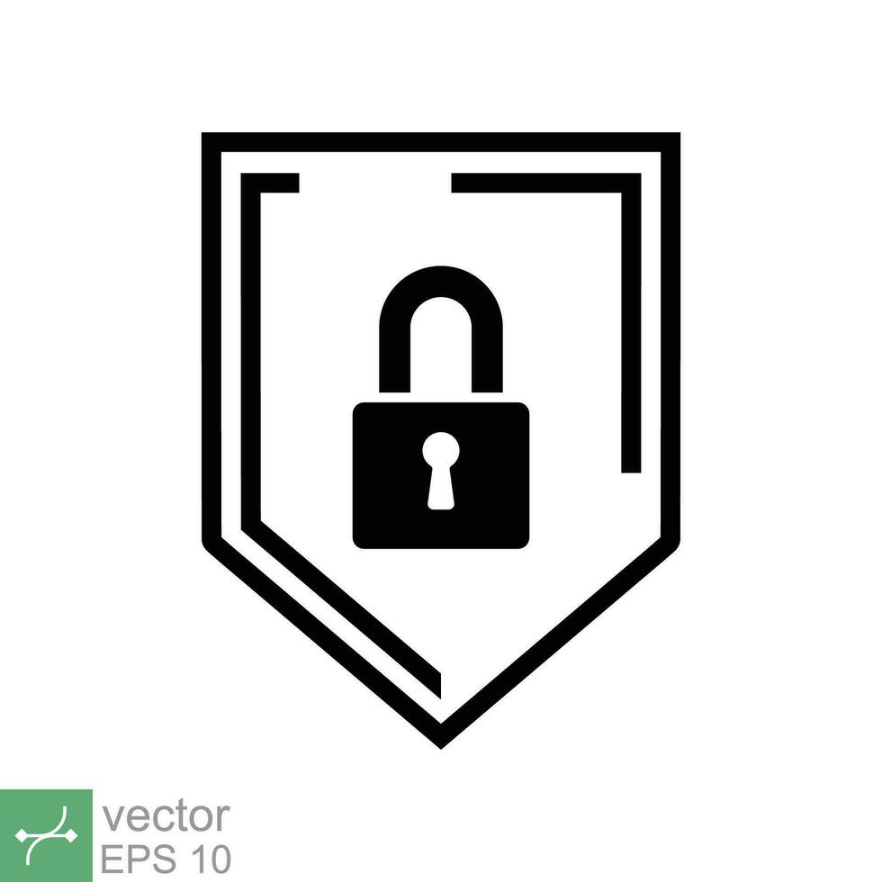 Security icon. Simple flat style. Shield secure, privacy protect, guarantee safe, network guard, safety concept. Vector illustration symbol isolated on white background. EPS 10.
