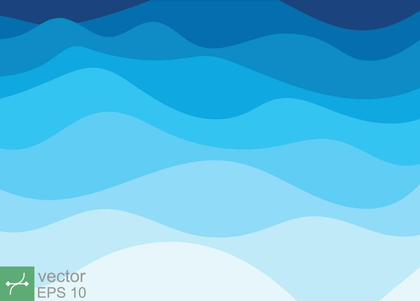 Water wave background vector pattern. Abstract blue ocean, sea, layer shape zigzag pattern in flat design style illustration. EPS 10.