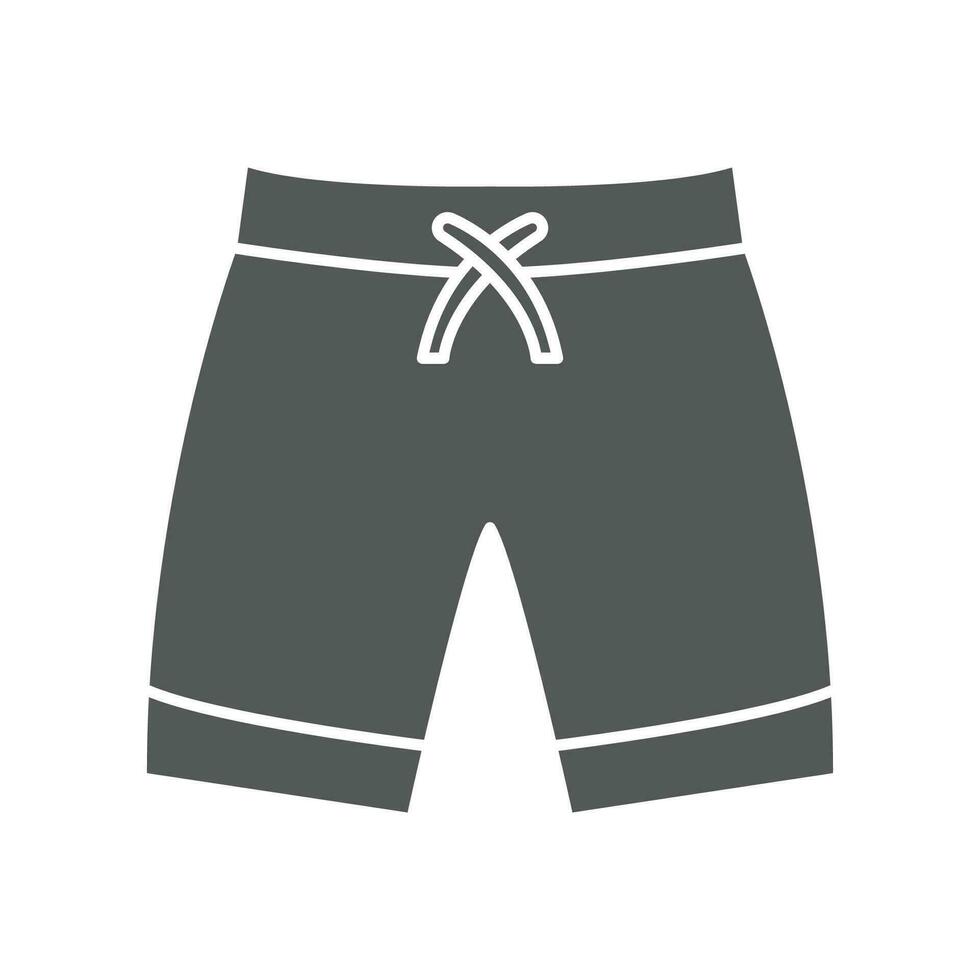 Men Beach shorts for swimming. Summertime Vacation. Swimming trunks, Surfing pants for shops app and stores symbol concept line Beach short icon. Vector illustration solid, glyph style. EPS 10