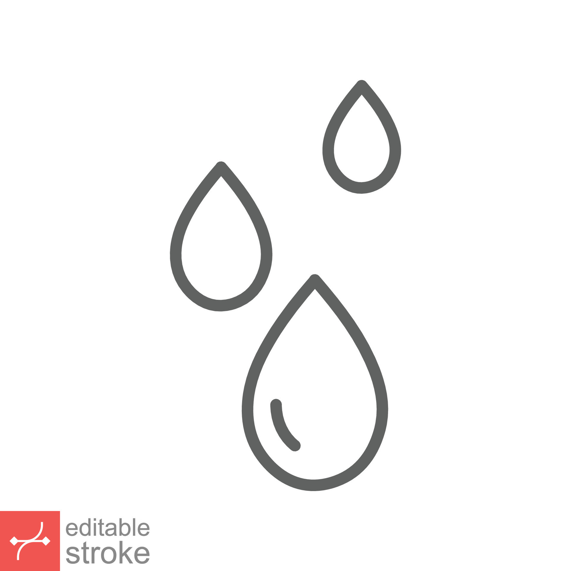 Continuous line water drop art droplet icon rain outline sketch doodle  drawing. One line linear blood sea water drop drawn tear eco donation  abstract medical simple logo isolated. Vector Illustration 29750734 Vector