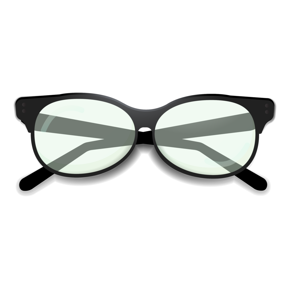 Black Framed Eyeglasses Clip Art png