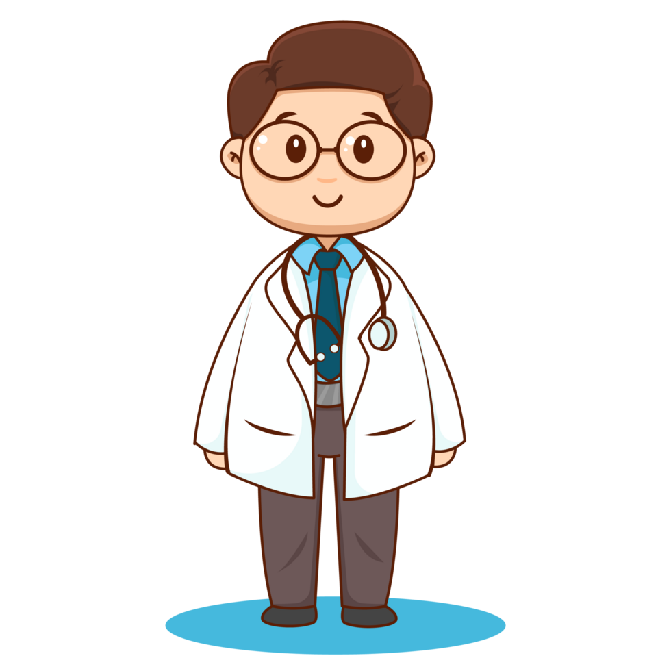 Cute Male Doctor with Stethoscope png