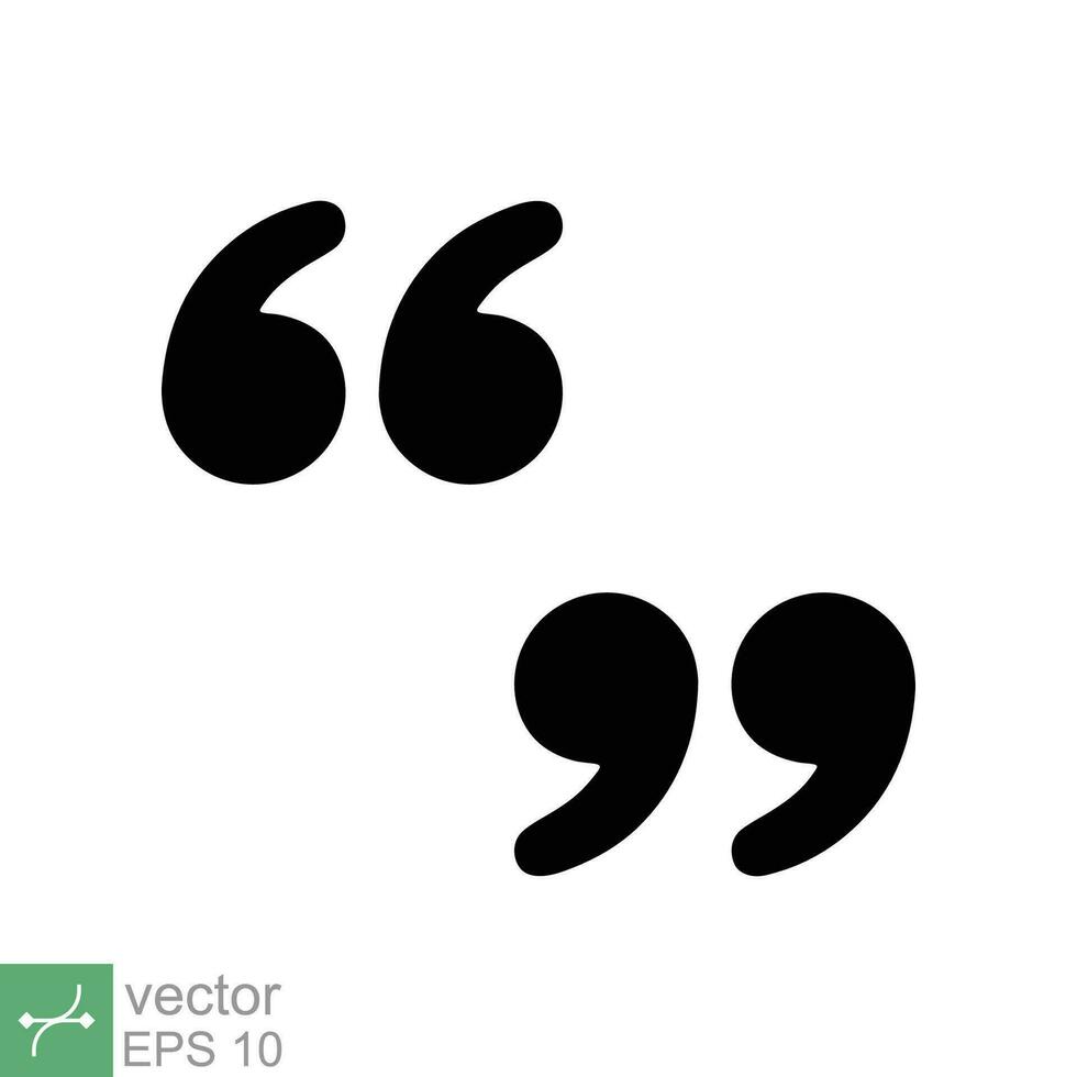 Set of quote mark, quotes icon. Double quotation, bubble speech, comma