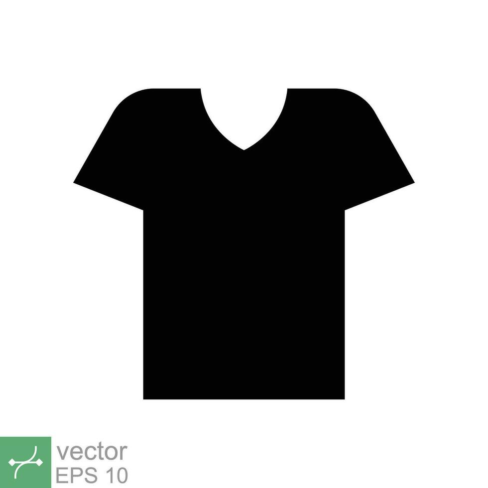 camiseta icono. sencillo sólido estilo. camisa, tee, deporte, ropa, blanco, Moda concepto. glifo vector ilustración aislado en blanco antecedentes. eps 10