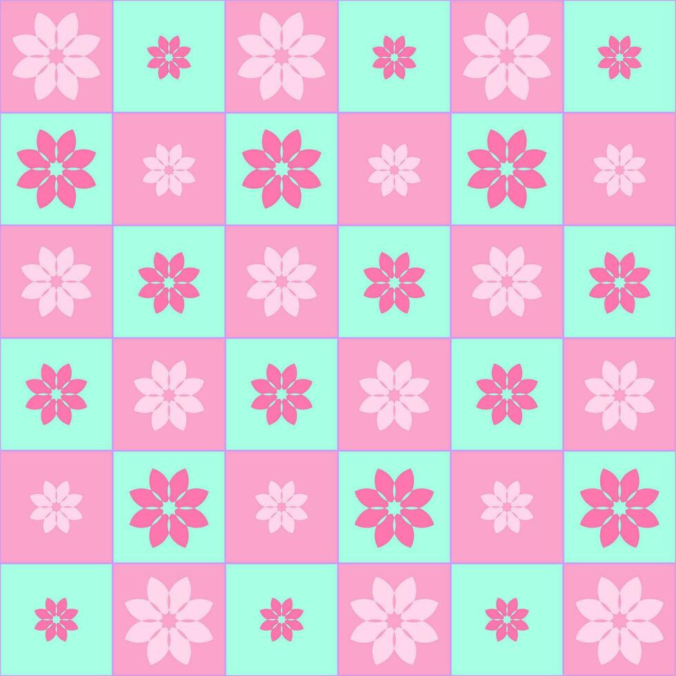 Flower pattern. Abstract geometric pattern with small squares. Design element for web banners, posters, cards, wallpapers, backdrops, panels Vector illustration.
