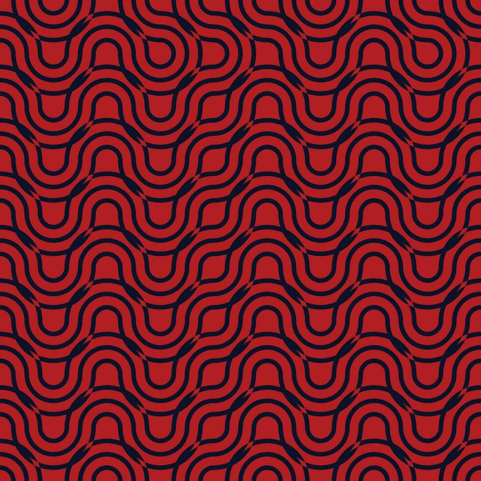 Seamless abstract geometric pattern and background of random arcuate stripes. vector