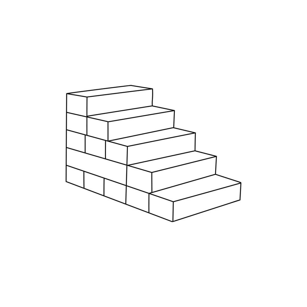 line art Beam ladder vector, minimalist illustration design template vector