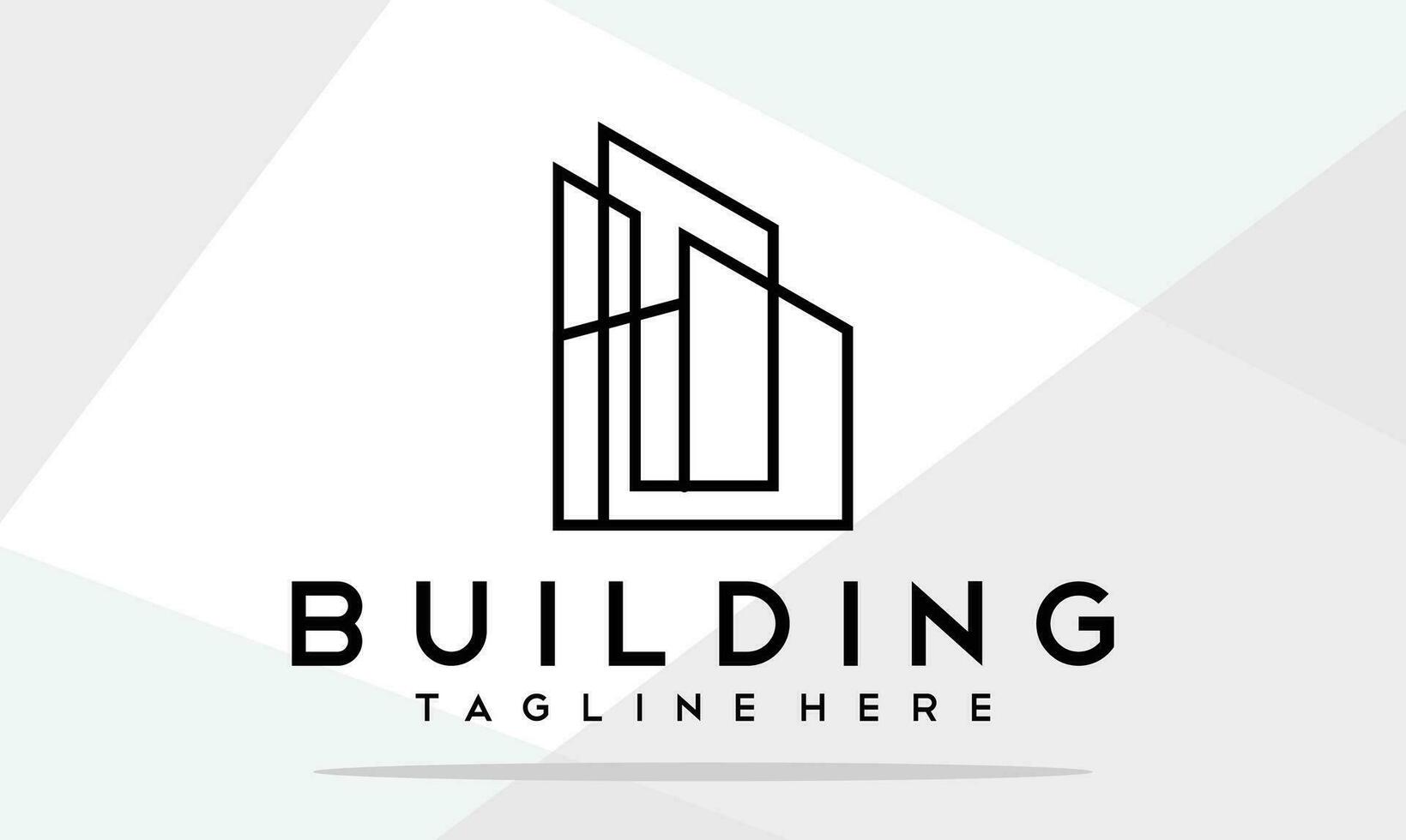 edificio logo vector diseño modelo simple.
