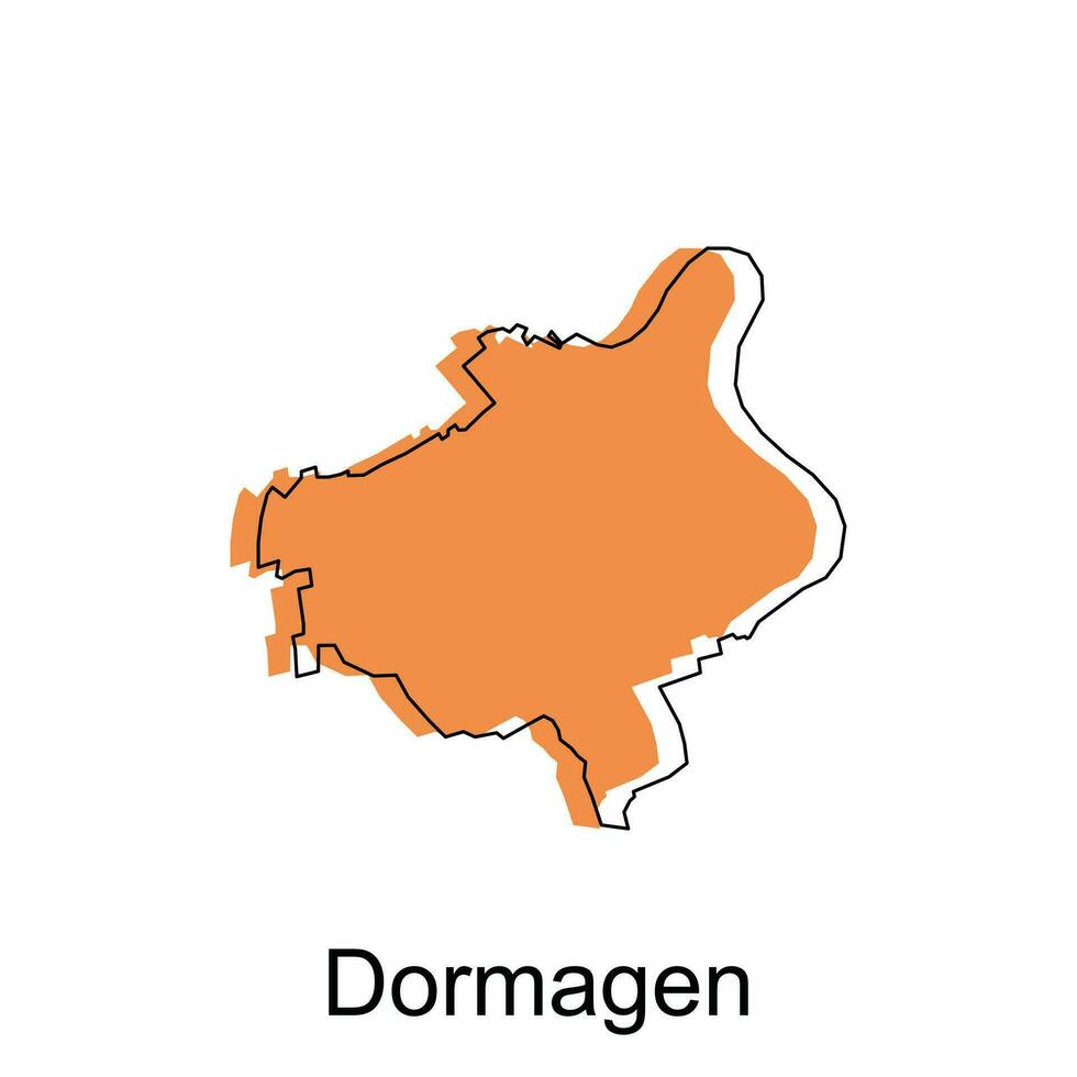 map of Dormagen national borders, important cities, World map country vector illustration design template