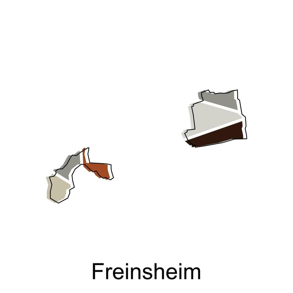 vector mapa de freinsheim moderno describir, alto detallado vector ilustración diseño modelo