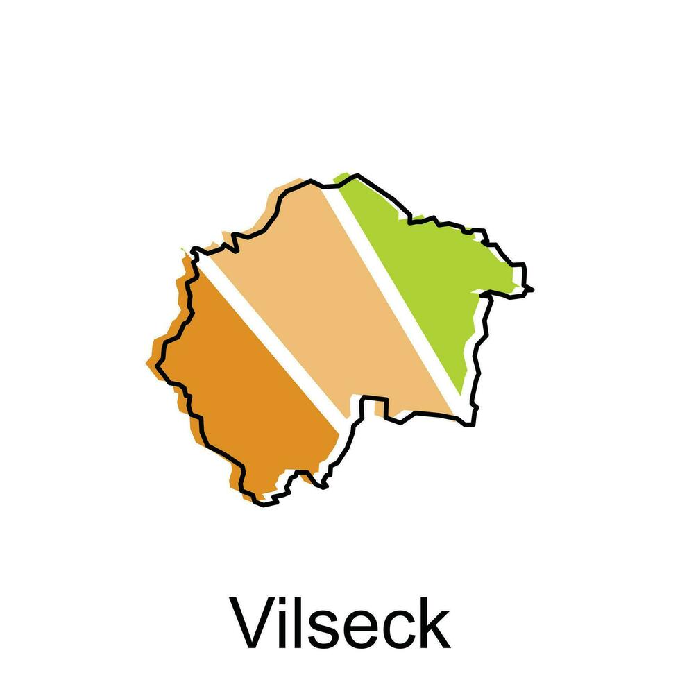 mapa de vilseck moderno describir, alto detallado vector ilustración diseño plantilla, adecuado para tu empresa