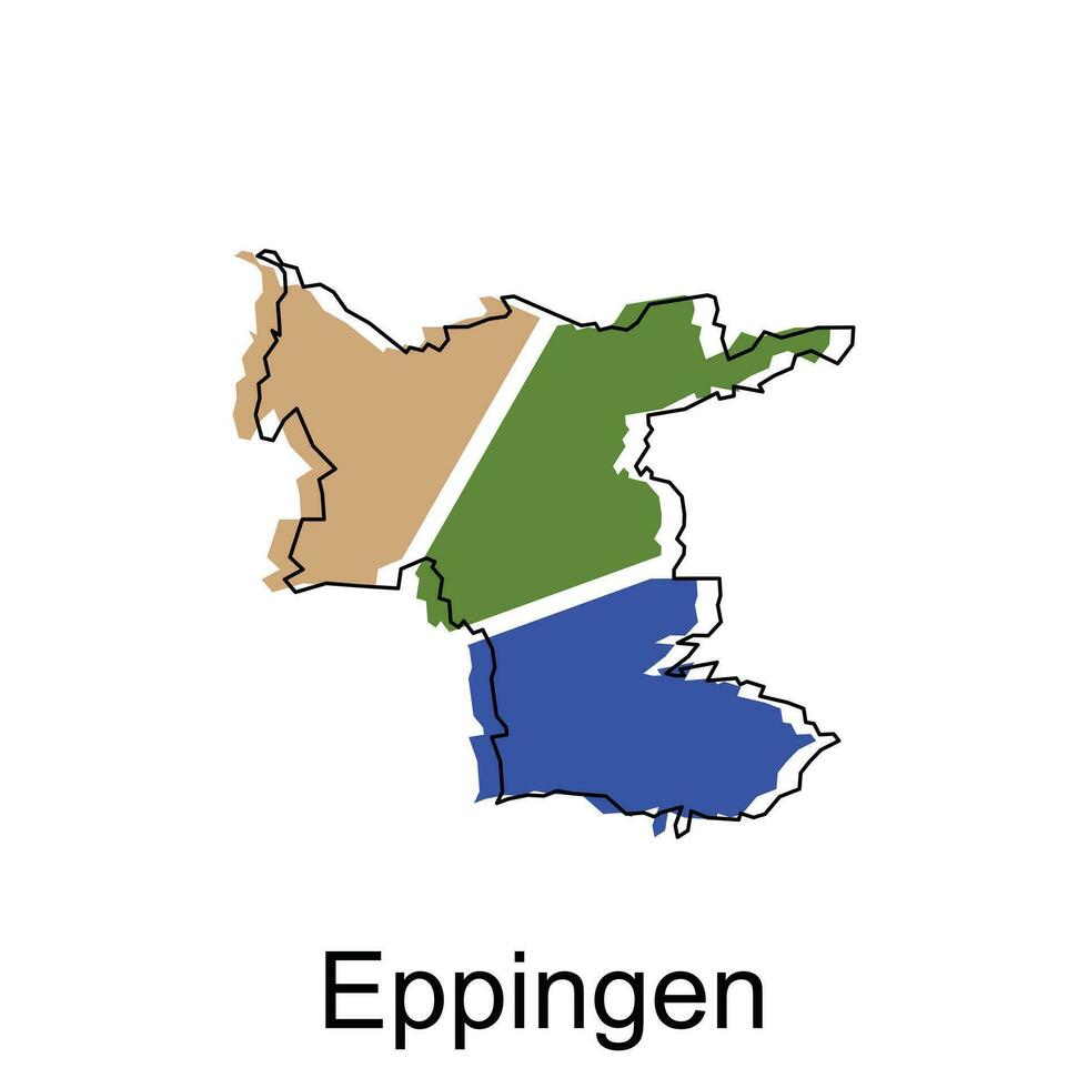 vector mapa de eppingen moderno describir, alto detallado vector ilustración diseño modelo