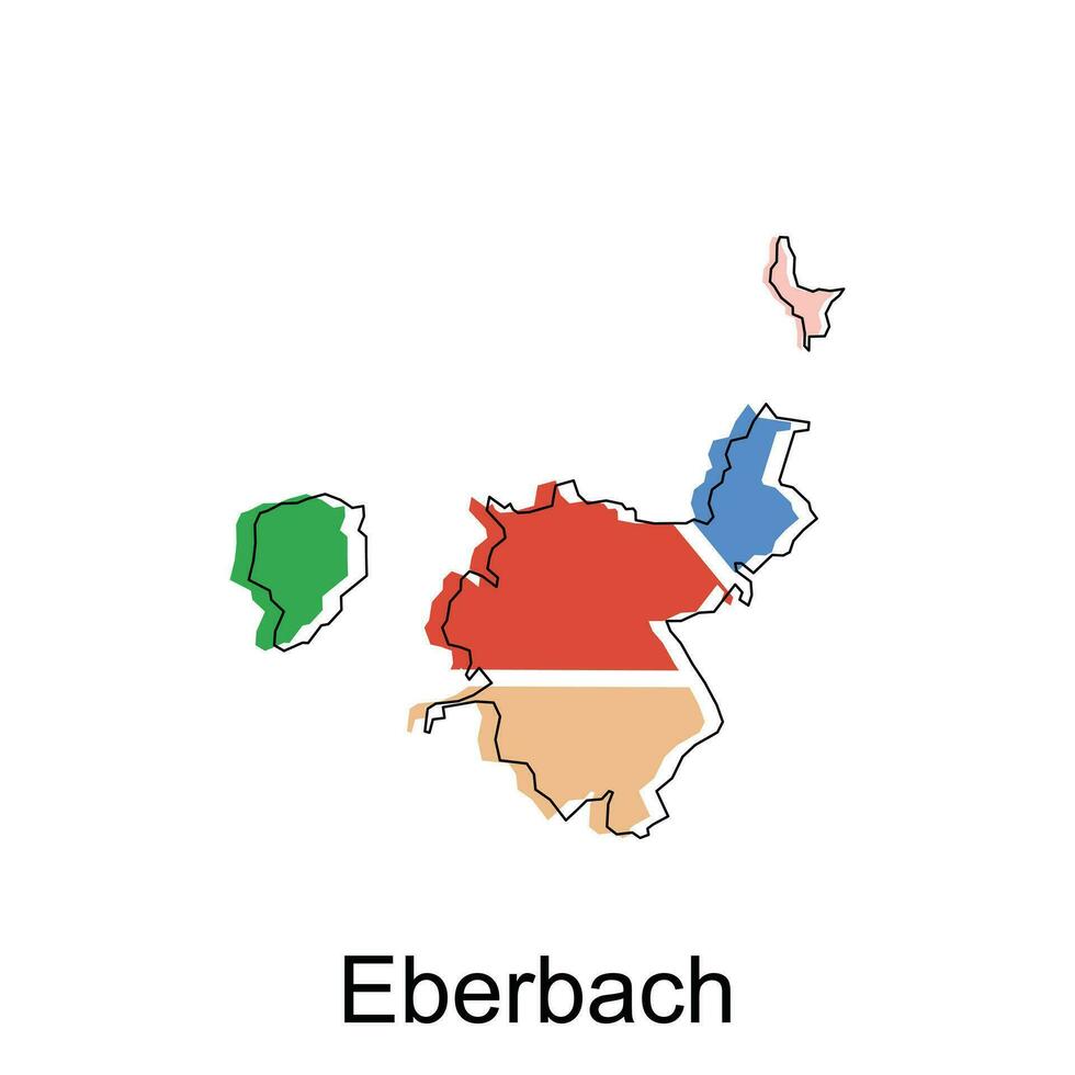 eberbach mapa. vector mapa de el alemán país. fronteras de para tu infografía. vector ilustración diseño modelo