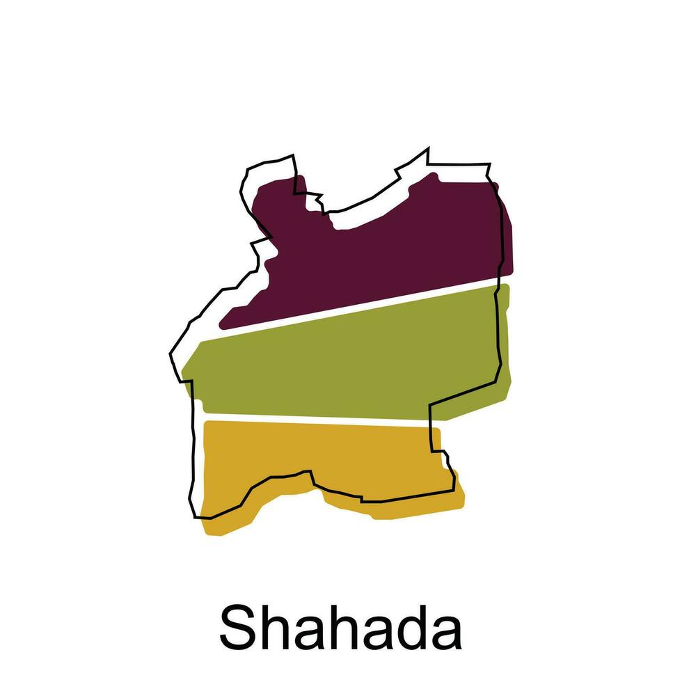 shahada mapa. vector mapa de el India país. fronteras de para tu infografía. vector ilustración diseño modelo