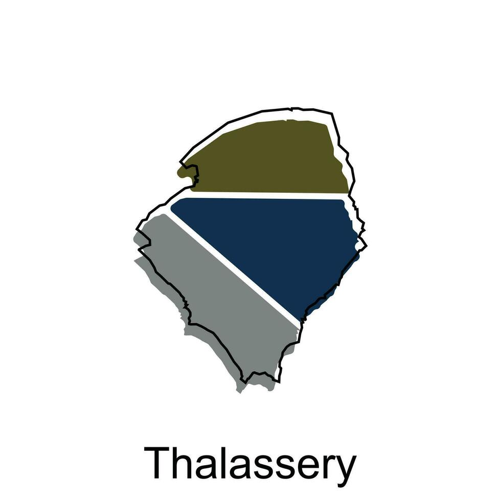 Thalassery map. vector map of the India Country. Borders of for your infographic. Vector illustration design template