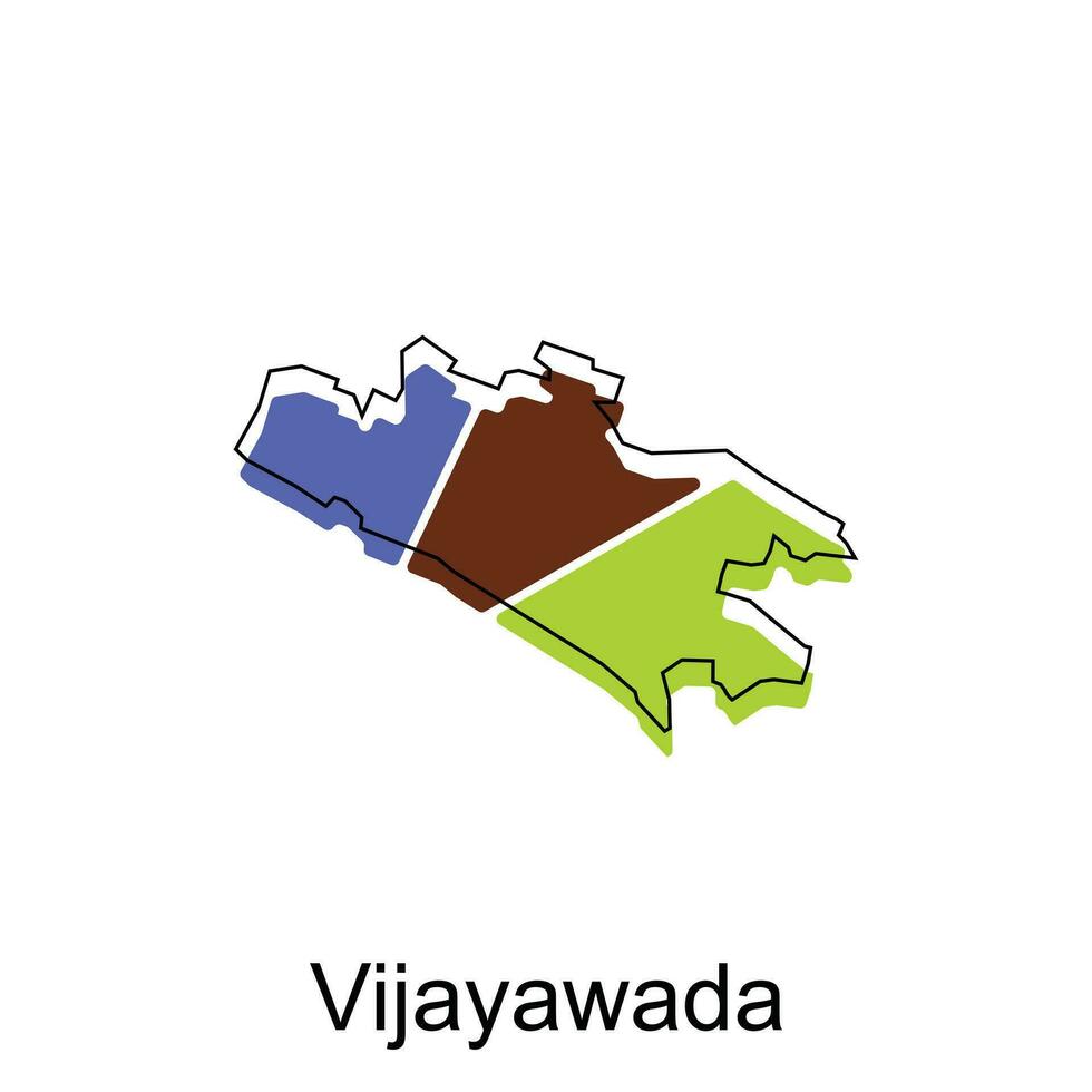 Vijayawada map. vector map of the India Country. Borders of for your infographic. Vector illustration design template