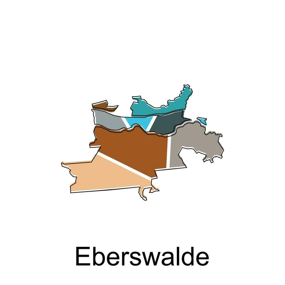 map of Eberswalde national borders, important cities, World map country vector illustration design template