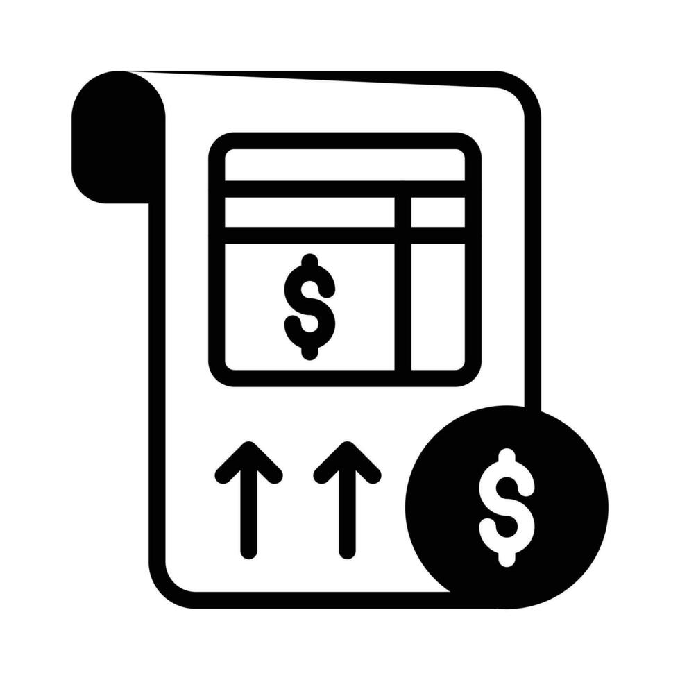 Grab this beautiful icon of balance sheet in modern style, premium vector