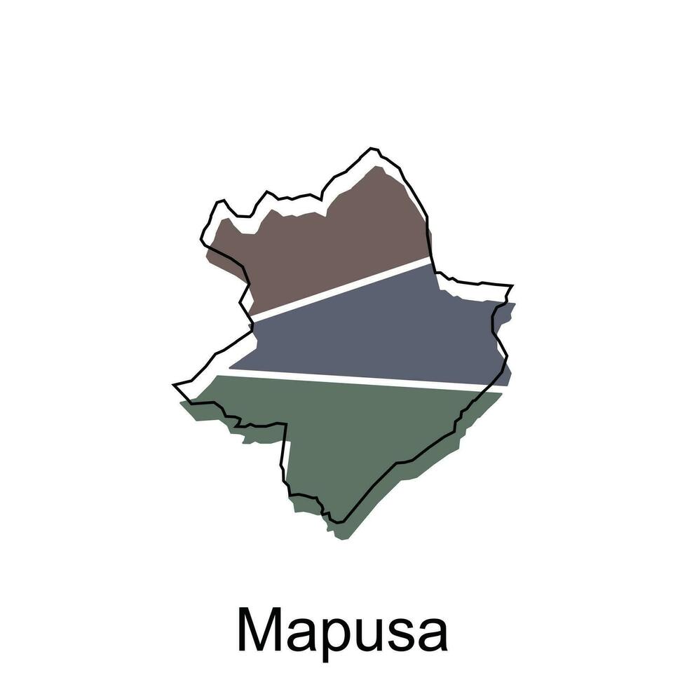 map of Mapusa City modern outline, High detailed illustration vector Design Template