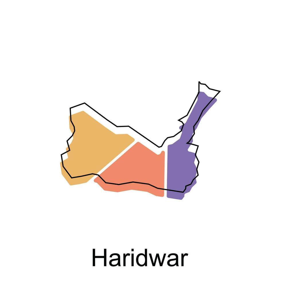 mapa de haridwar moderno describir, alto detallado vector ilustración diseño plantilla, adecuado para tu empresa