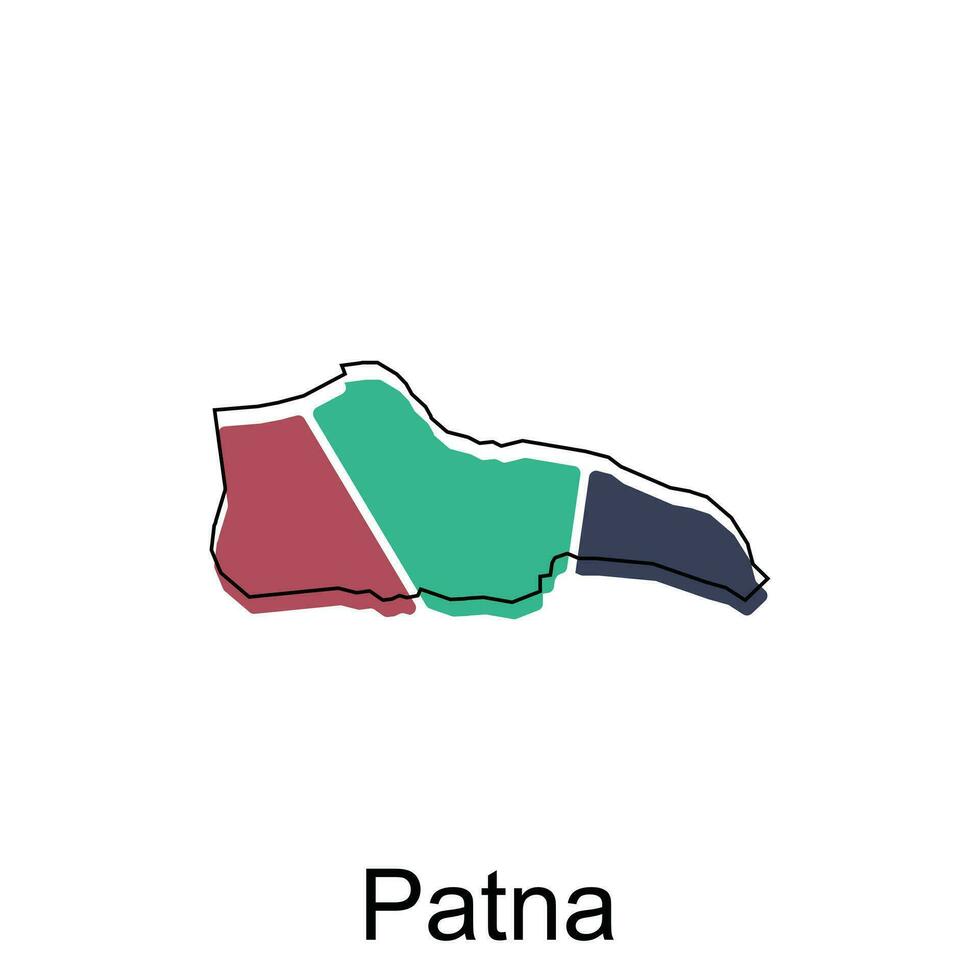 mapa de Patna moderno describir, alto detallado vector ilustración diseño plantilla, adecuado para tu empresa