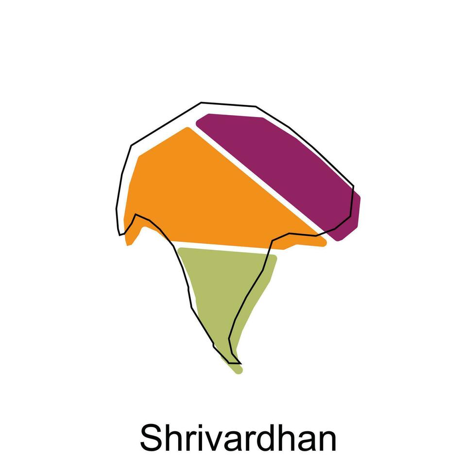Shrivardhan map. vector map of the India Country. Borders of for your infographic. Vector illustration design template