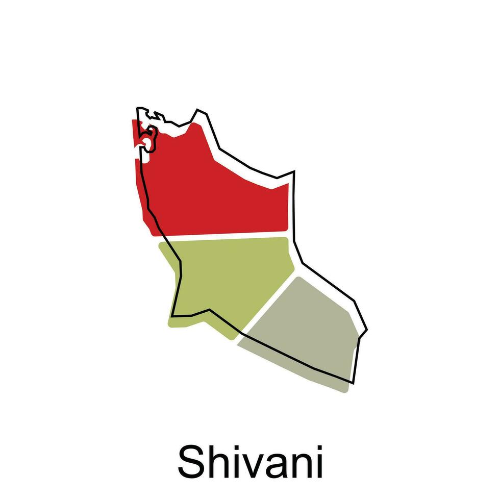 map of Shivani colorful geometric modern outline, High detailed vector  illustration vector Design Template, suitable for your company