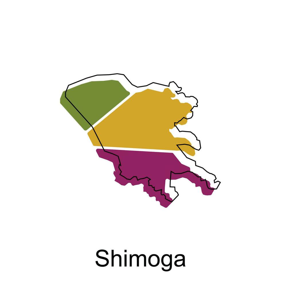 Shimoga map. vector map of the India Country. Borders of for your infographic. Vector illustration design template