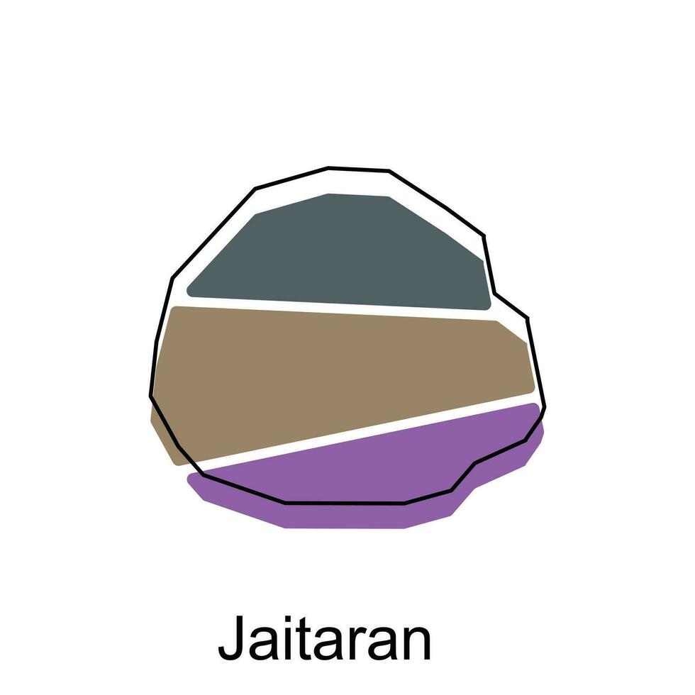 Map Of Jaitaran City Modern Simple Geometric, illustration vector design template