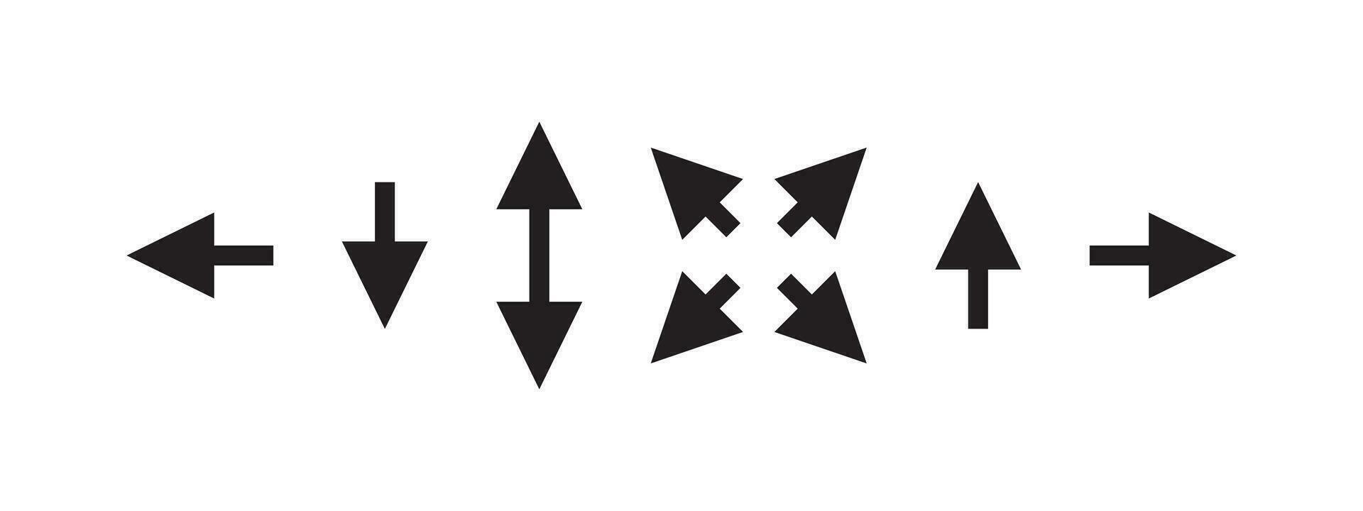 Arrows icons. Cursor or arrows. Pointer icons. Vector scalable graphics