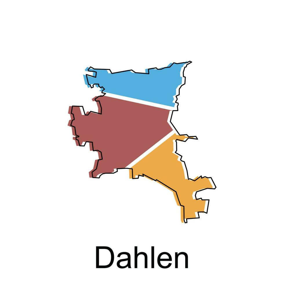 Dahlen map. vector map of the German Country. Borders of for your infographic. Vector illustration design template