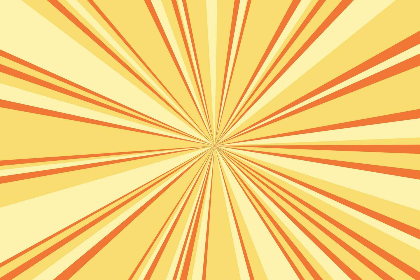 Sunburst background, sunshine pop art warm tone. vector