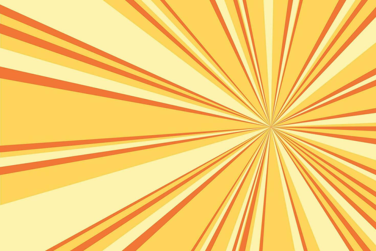 Sunburst background, sunshine pop art warm tone. vector