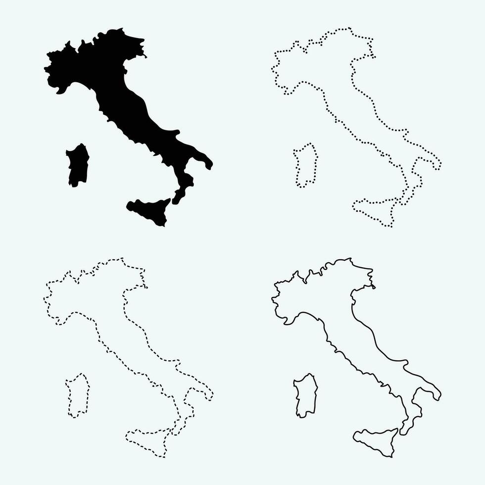 Map of Italy Illlustrations Vector