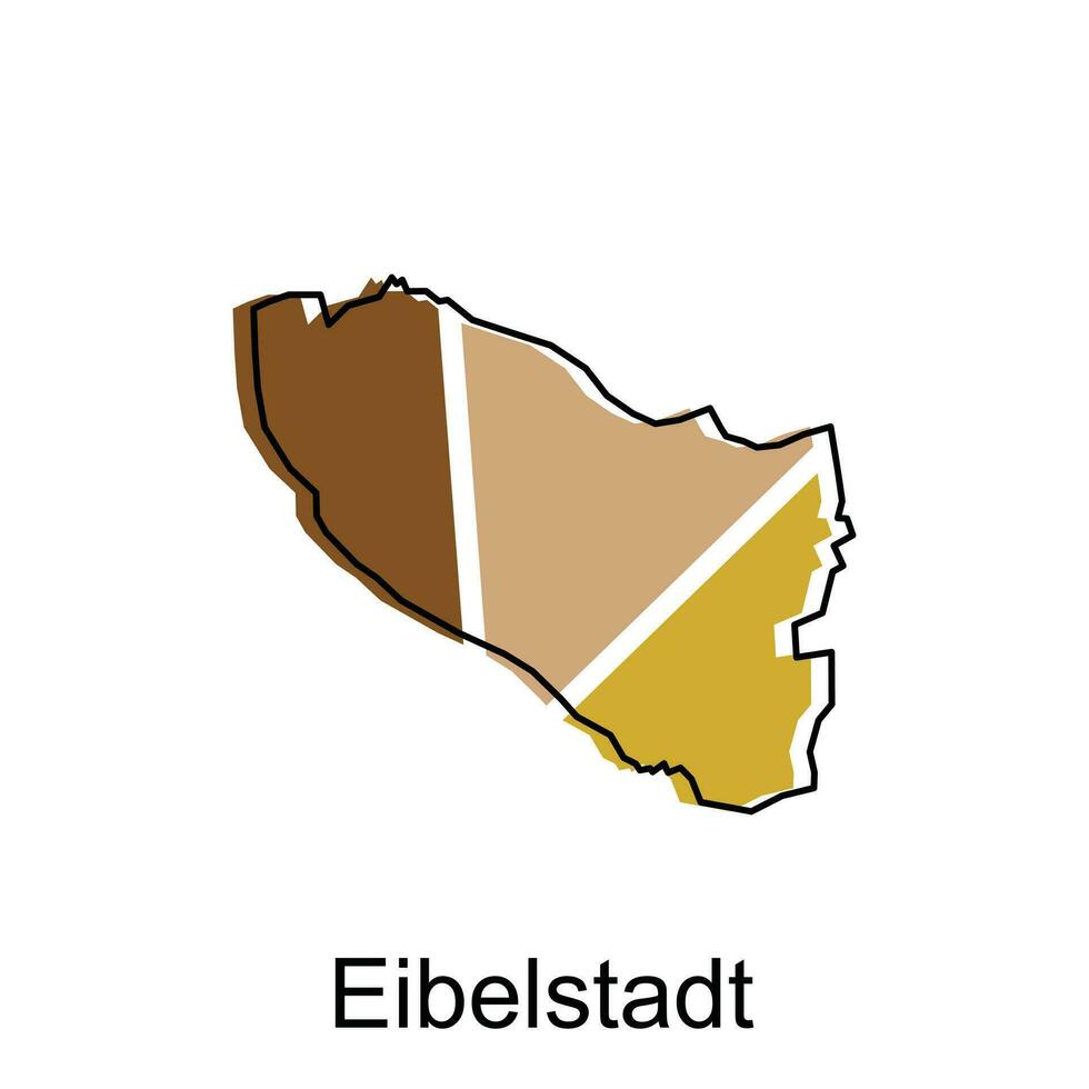 mapa de eibelstadt nacional fronteras, importante ciudades, mundo mapa país vector ilustración diseño modelo