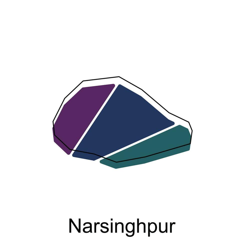 Map of Narsinghpur modern outline, High detailed vector illustration Design Template, suitable for your company