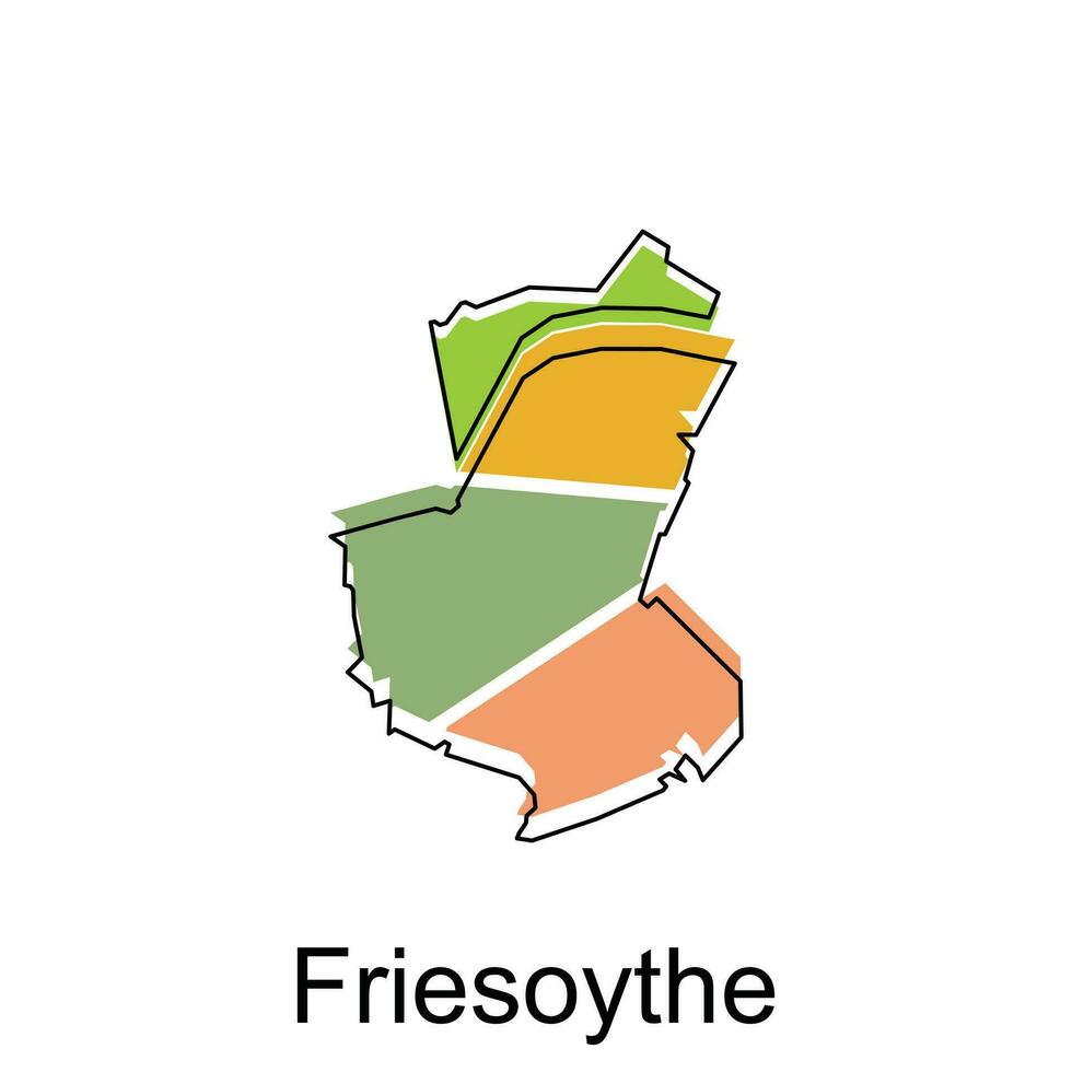 vector map of Friesoythe modern outline, High detailed vector illustration Design Template