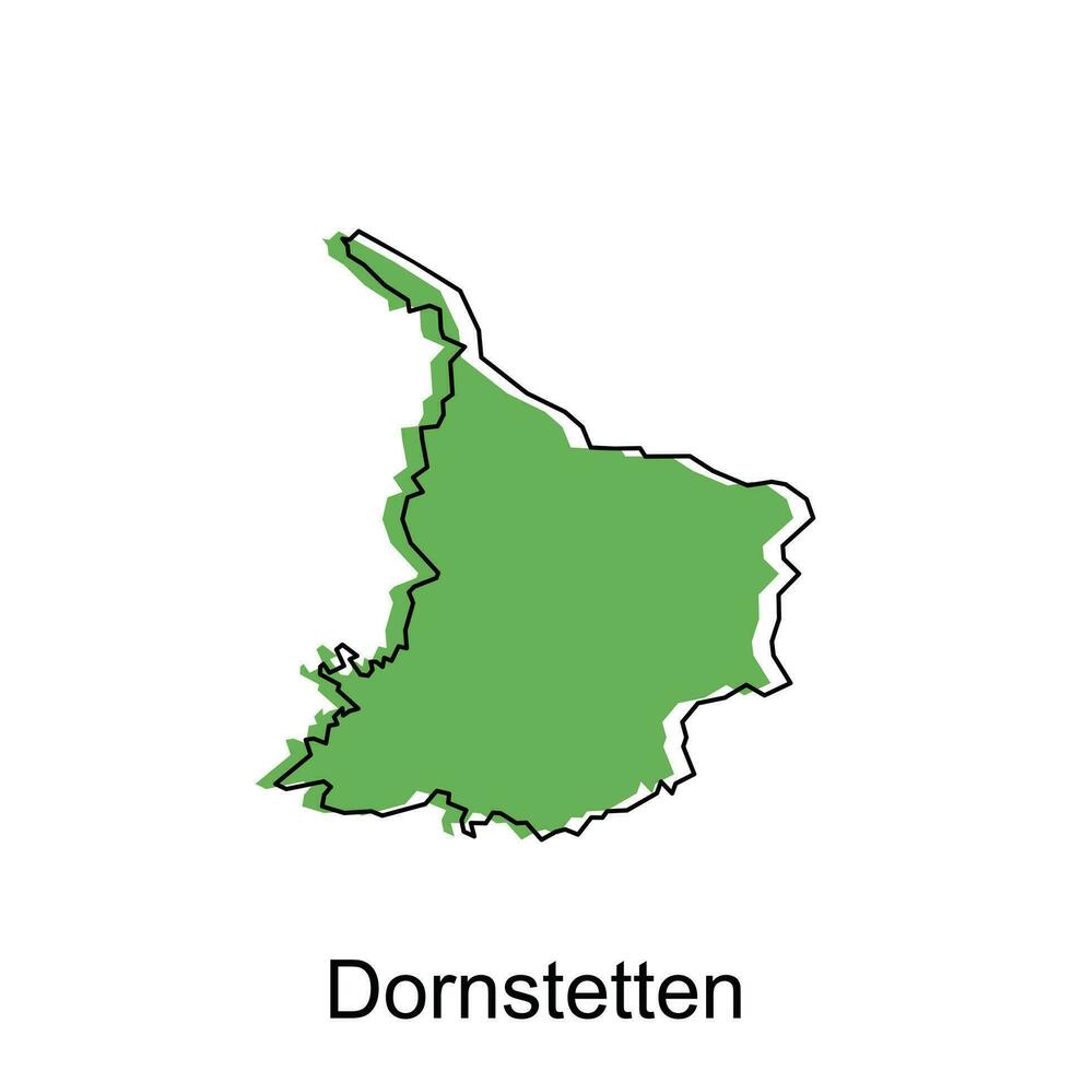 mapa de dornstetten vistoso geométrico contorno diseño, mundo mapa país vector ilustración modelo