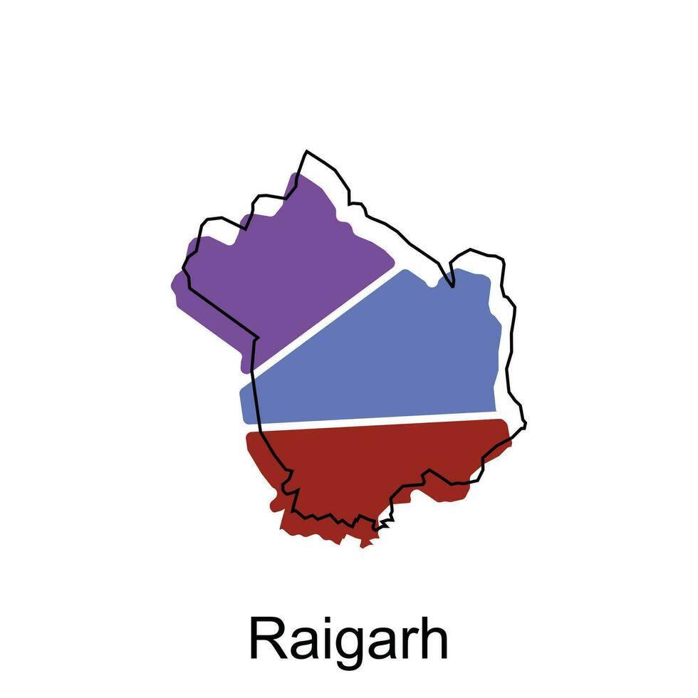 map of Rajgarh City modern outline, High detailed illustration vector Design Template