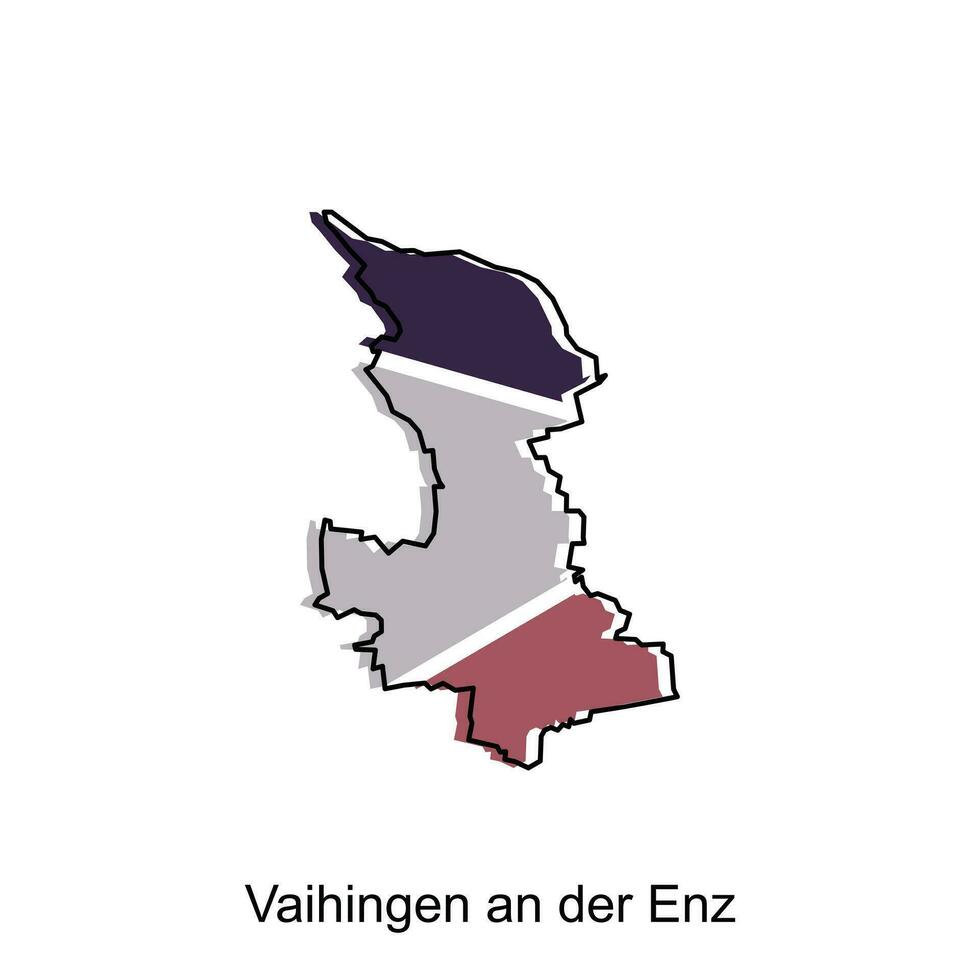 mapa de vaihingen un der enz moderno describir, alto detallado vector ilustración diseño plantilla, adecuado para tu empresa