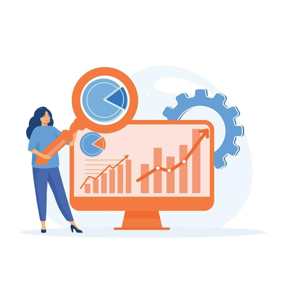 Targeting strategy concept, Marketing research, focus group, survey agency, target audience, analysis,  flat vector modern illustration