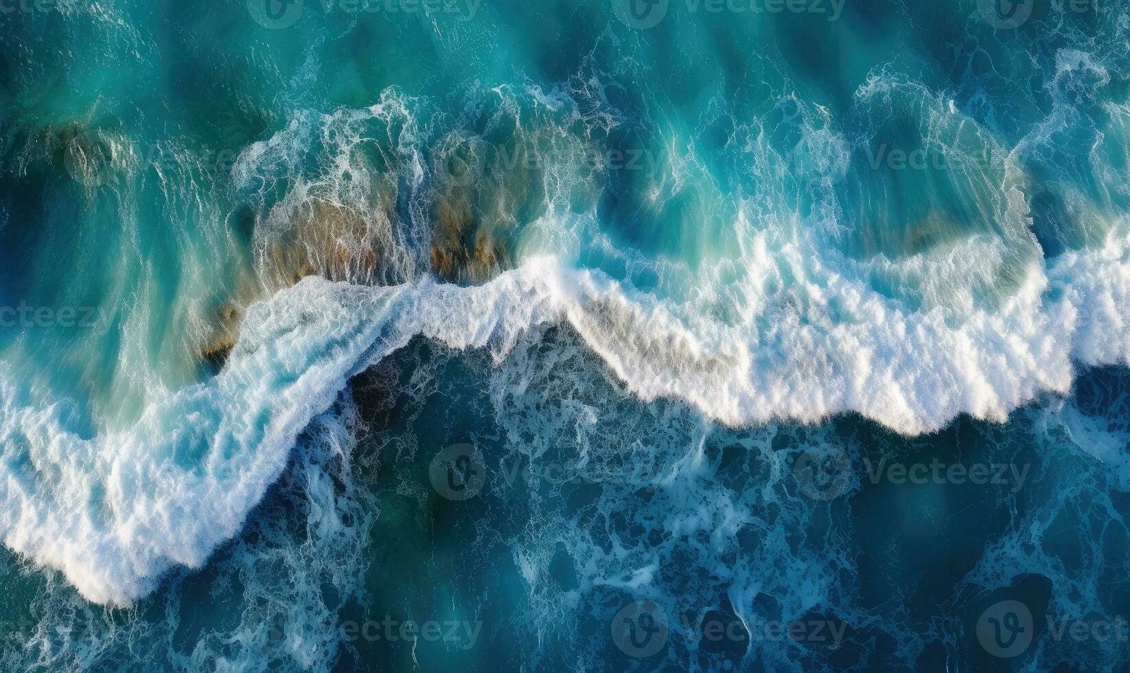 Water background. Ocean waves surface. For banner, book illustration. Created with generative AI tools photo