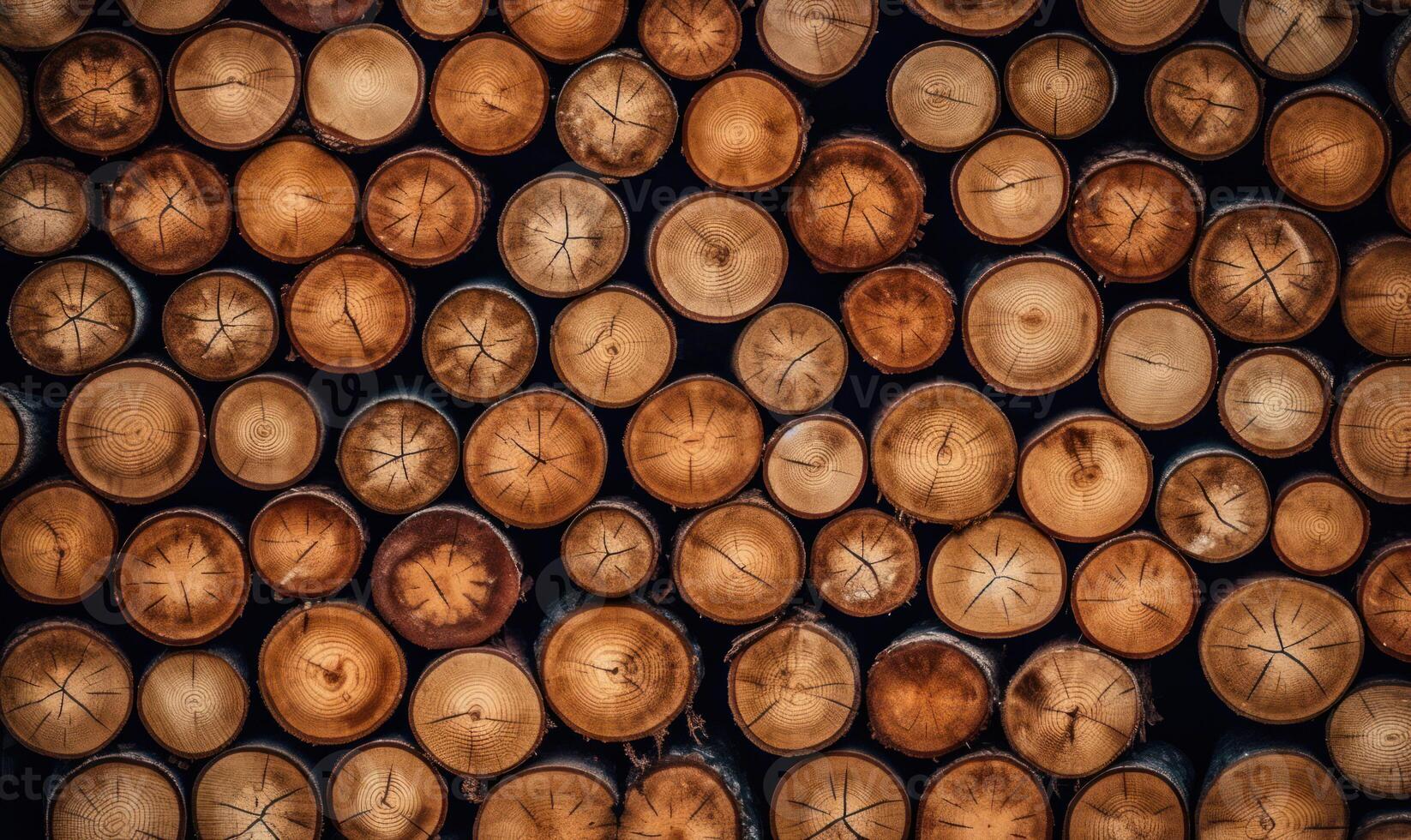 Tree logs background. Wood texture. For banner, postcard, book illustration.Created with tools photo