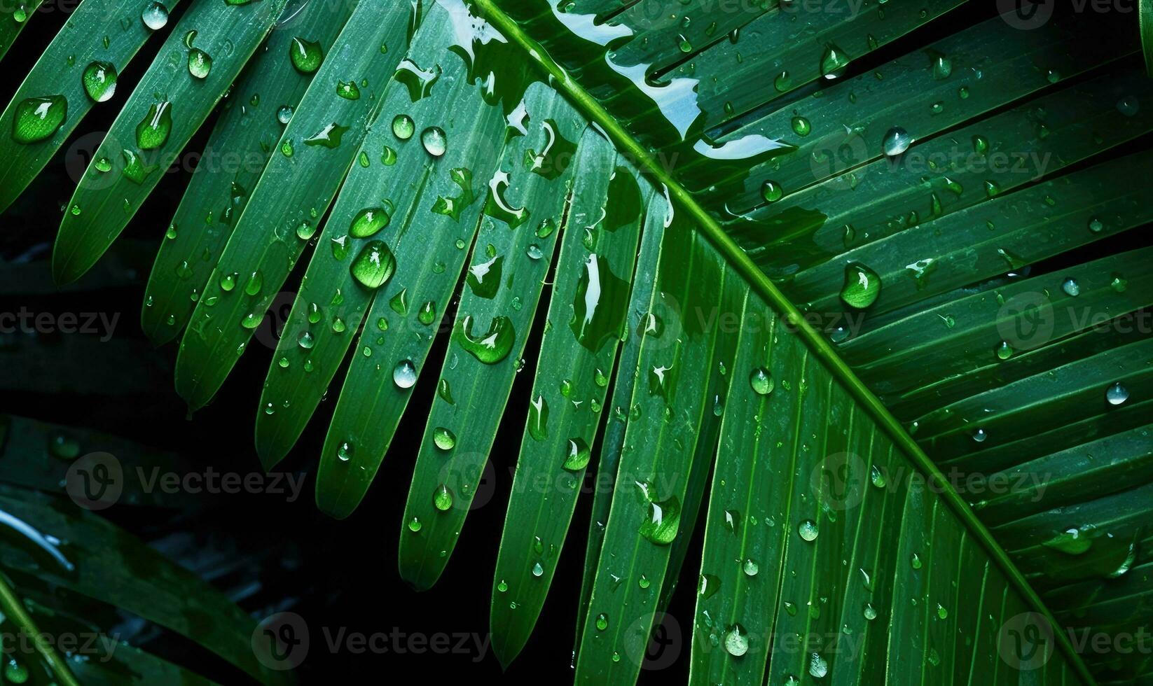 Palm leaf wallpaper. Tropical leaves background. For banner, postcard, book illustration. Created with generative AI tools photo