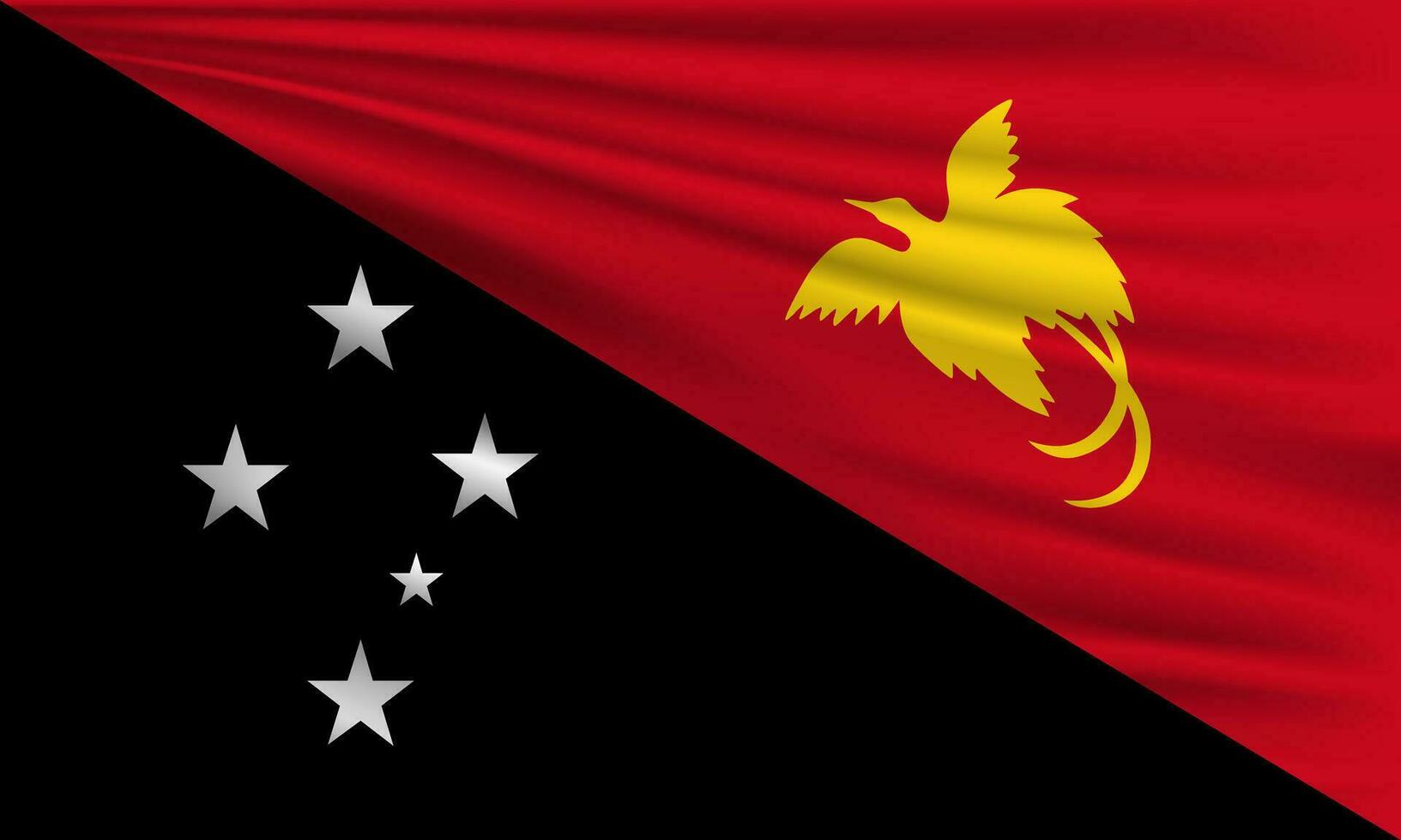 Vector flag of Papua New Guinea
