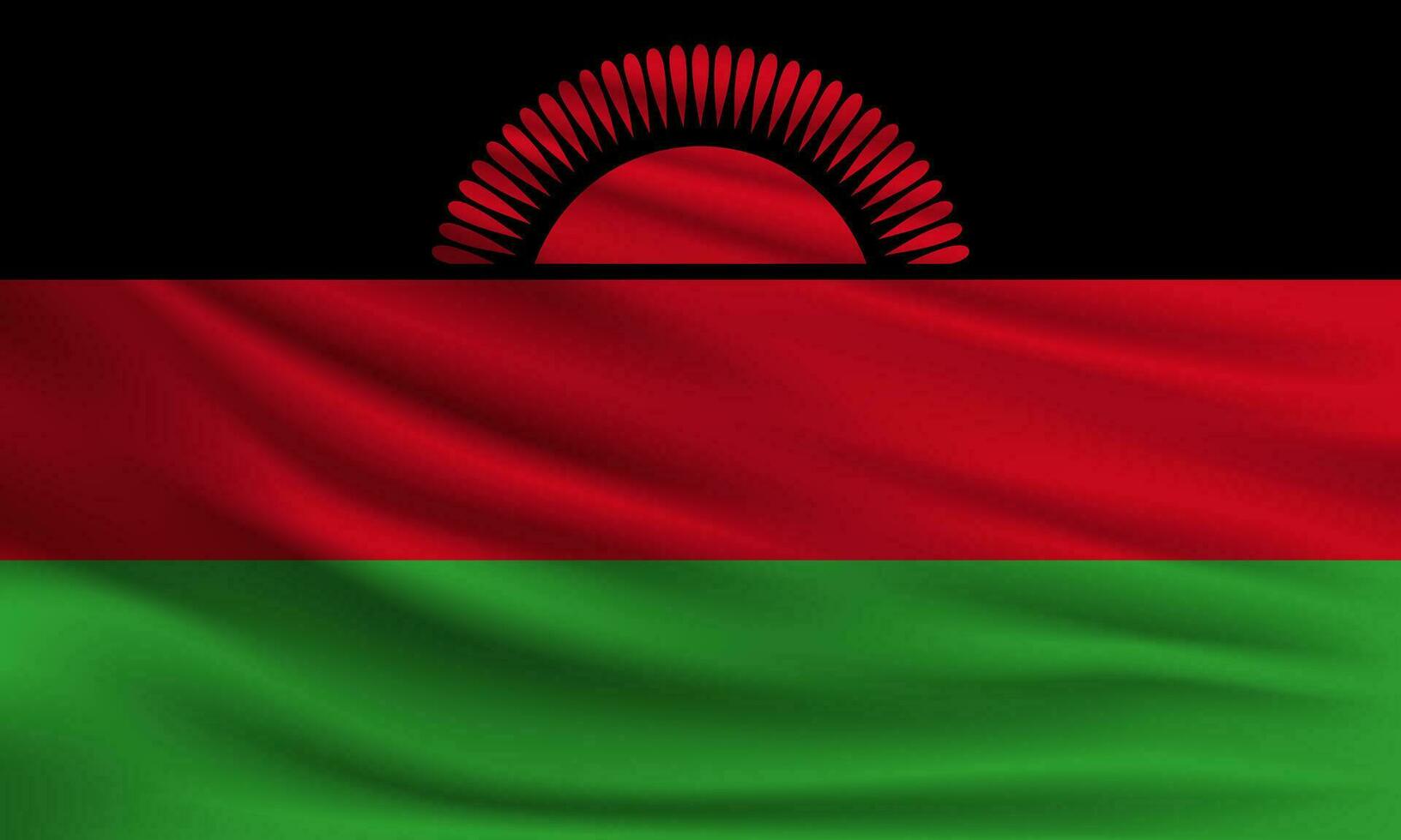 Vector flag of Malawi