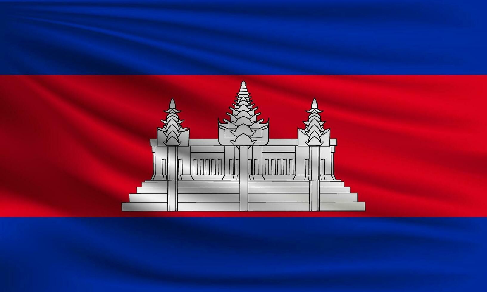 Vector flag of Cambodia