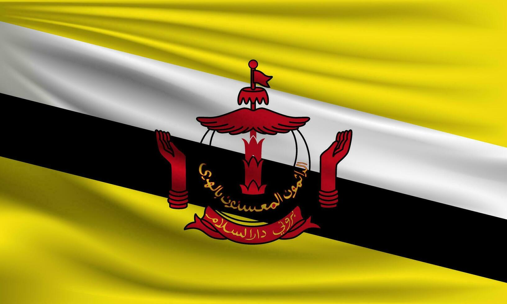 Vector flag of Brunei