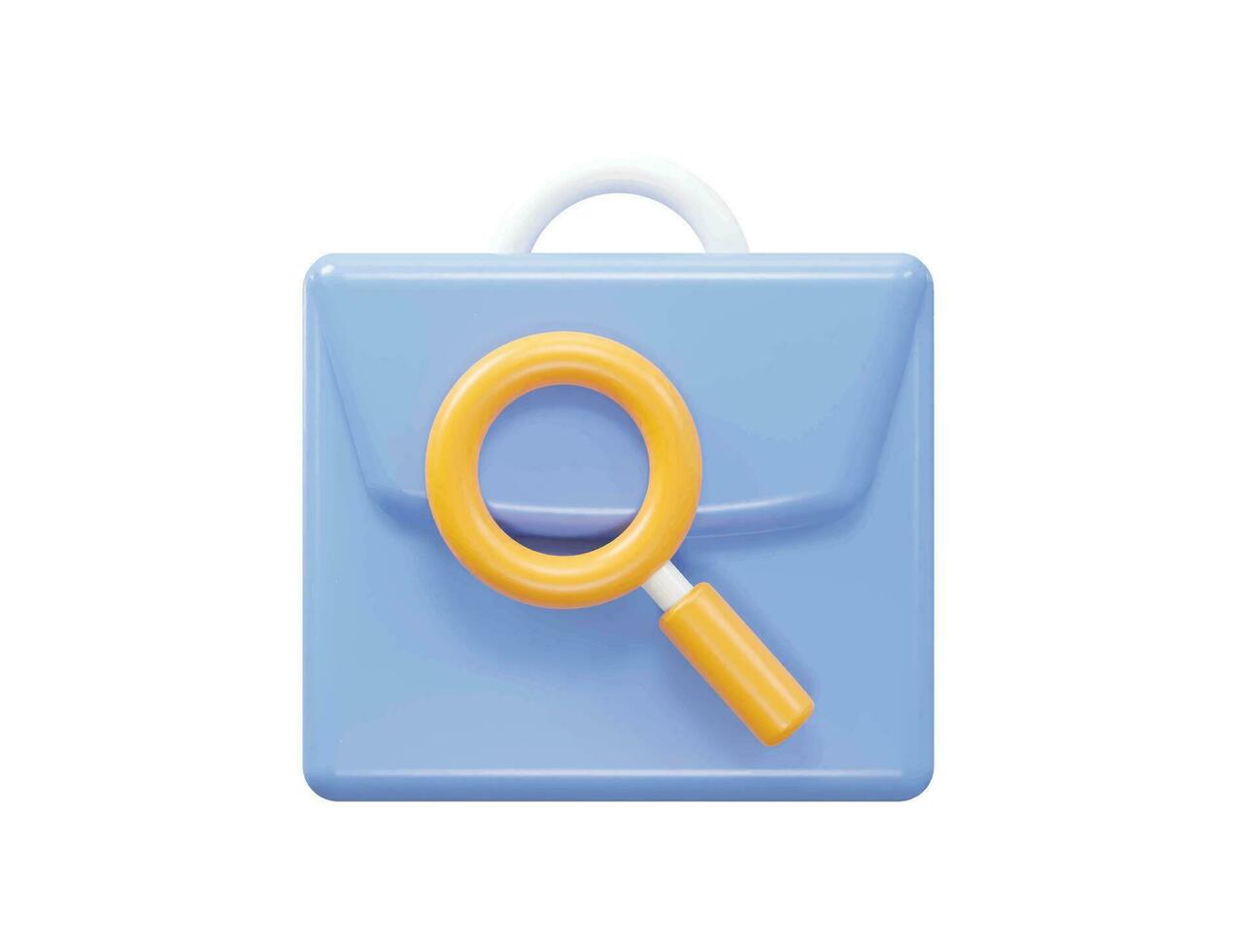 Job search icon 3d rendering illustration element vector